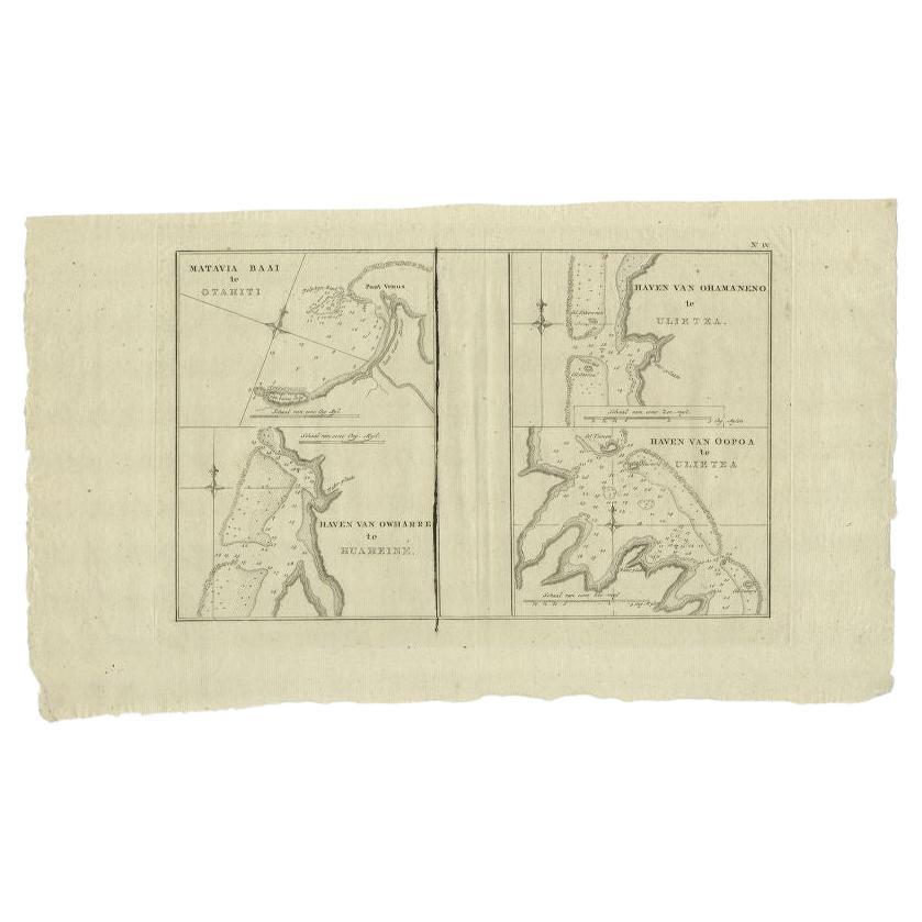 Mappa antica dei porti di Matavai di Cook, 1803 in vendita