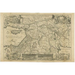 Antique Map of the Holy Land by Keur, 1748
