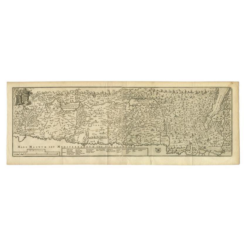 Antique Map of the Holy Land, c.1717