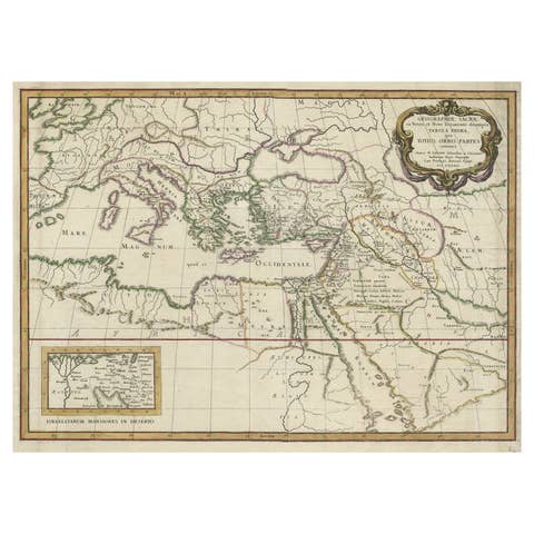 Antique Map of the Holy Land Described in the Old and New Testament, ca.1660