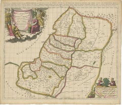 Antique Map of the Holy Land, Showing the Location of the Various Tribes