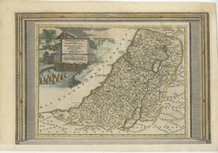 Antique Map of the Holy Land with Picture Frame Border