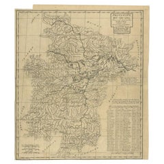 Antique Map of the Huguang Province of China by Du Halde, 1738