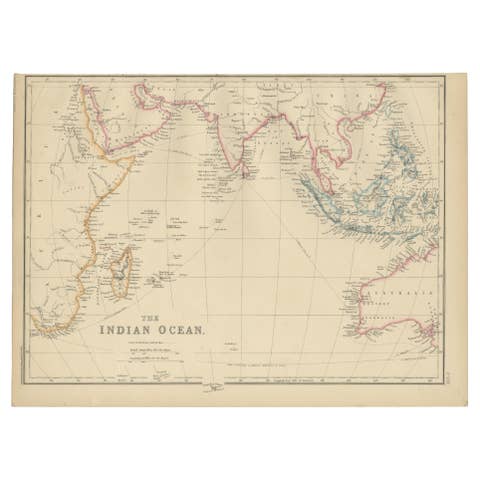 Antique Map of the Indian Ocean by W. G. Blackie, 1859