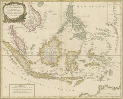 Antique Map of the Indonesian and Philippine Archipelagos by R. de Vaugondy