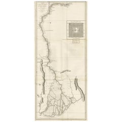 Antique Map of the Irrawaddy or Ayeyarwady River by Symes, 1800