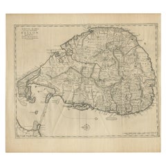 Antique Map of the Island of Ceylon by Valentijn, 1726