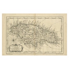 Antique Map of the Island of Jamaica by Bellin, '1758'