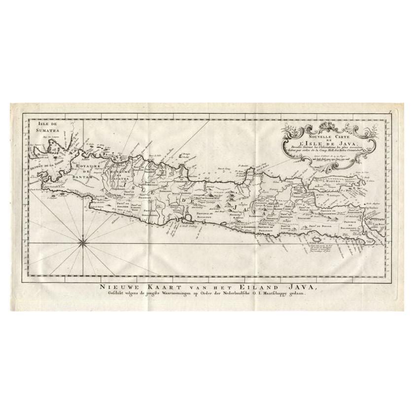 Antique Map of the Island of Java by Conrade, 1782 For Sale