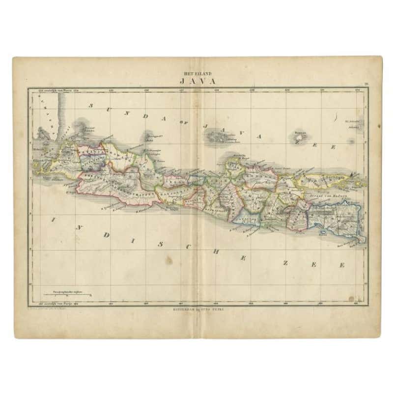 Antique Map of the Island of Java by Conrade, 1782 For Sale at 1stDibs