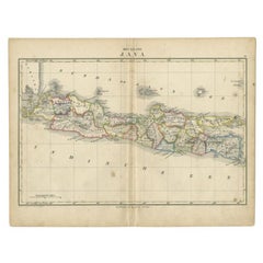 java island map Antique Map of the Island of Java by Petri, c.1873