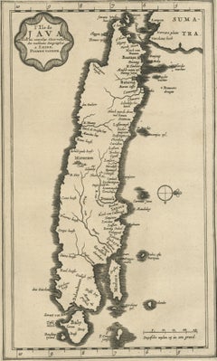 Antique Map of the Island of Java, Indonesia by P. Van Der Aa, 1713