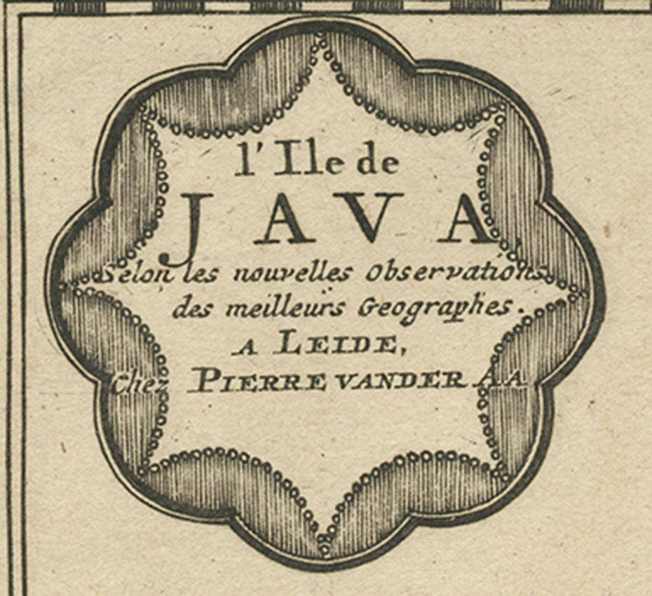 Antique Map of the Island of Java, Indonesia by P. Van Der Aa, 1713