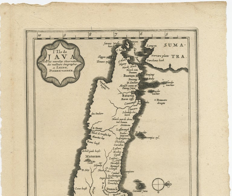 Antique Map of the Island of Java, Indonesia by P. Van Der Aa, 1713 For ...
