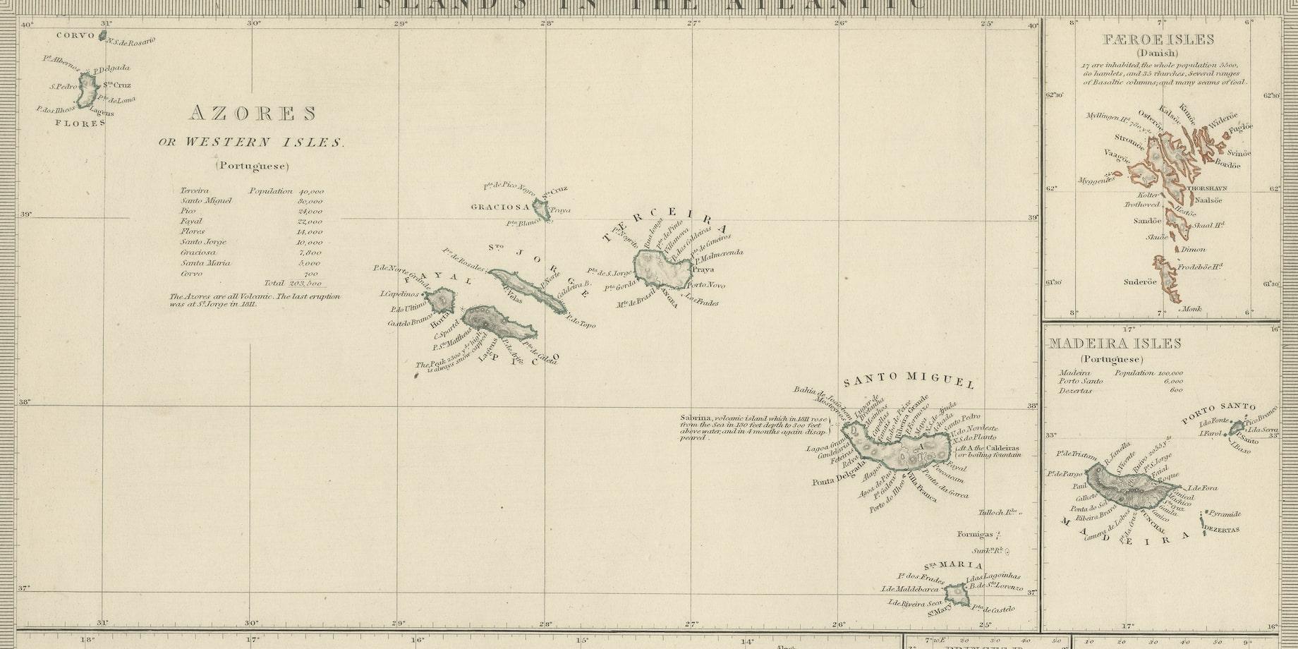 maps of islands in the atlantic ocean