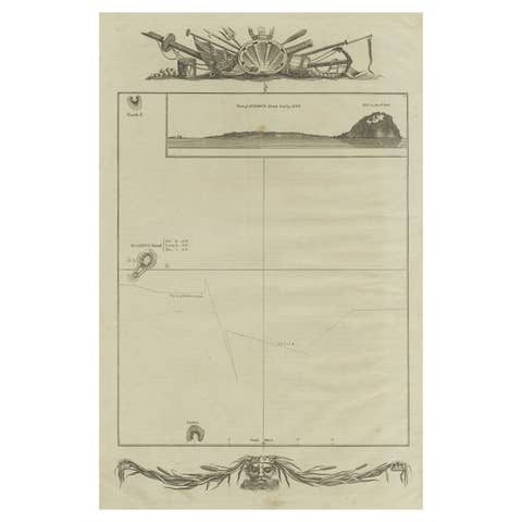 Antique Map of the Islands of Iwo Jima and Sulfur