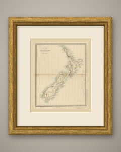 Antique Map of the Islands of New Zealand with Provinces and Settlements, 1858