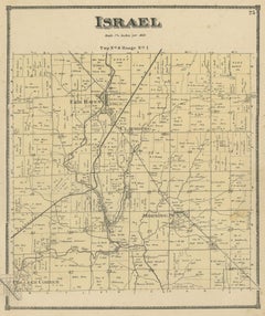 Antique Map of the Israel Township of Ohio by Titus '1871'
