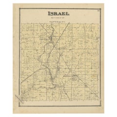 Carte ancienne de la ville d'Israël de l'Ohio par Titus (1871)