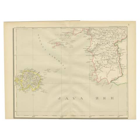 Antique Map of the Java Sea by Dornseiffen, 1900