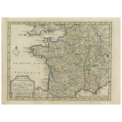 Antike Karte des französischen Königreichs von Keizer & de Lat, 1788