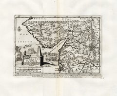 Rare Antique Map of the Kingdom of Gujarat, India, C.1725