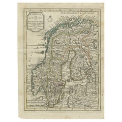 Antique Map of the Kingdom of Sweden and Norway by Keizer & de Lat, 1788