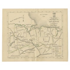 Carte ancienne de la ville de Kollumerland par Behrns, 1861
