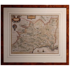 Antique Map of the Languedoc Region of France by Blaeu, 
circa 1650
