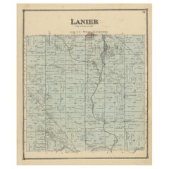 Carte ancienne de la ville de Lanier dans l'Ohio par Titus, 1871
