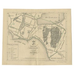 Carte ancienne de la ville de Lemsterland par Behrns, 1861