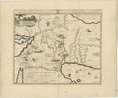 Antike Karte des Standorts des Gartens von Eden und die Reisen der Patriarchen