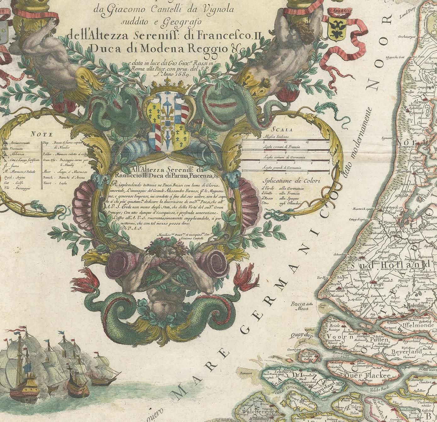 17th Century Antique Map of the 'Low Countries' by a. Barbey