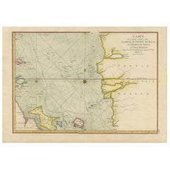 Antike Karte des Malacca- und Bangka-Radwegs von De Mannevillette '1775'