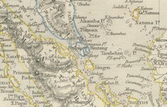 Antique Map of the Malay Archipelago with Images of Indigenous People, 1851
