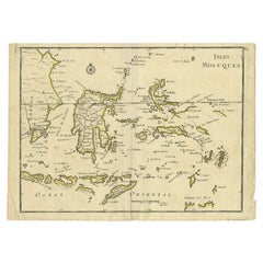 Carte ancienne des îles de Maluku par Le Rouge, vers 1750