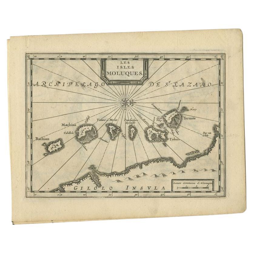 Carte ancienne des îles Maluku par Van der Aa, 1714 en vente