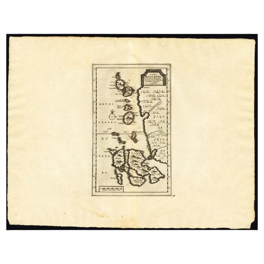 Carte ancienne des îles Maluku par Van der Aa, 1725