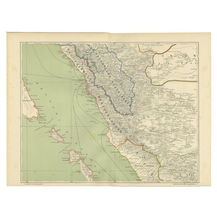 Antique Map of the Mentawai Islands, Sumatra, 1900 For Sale