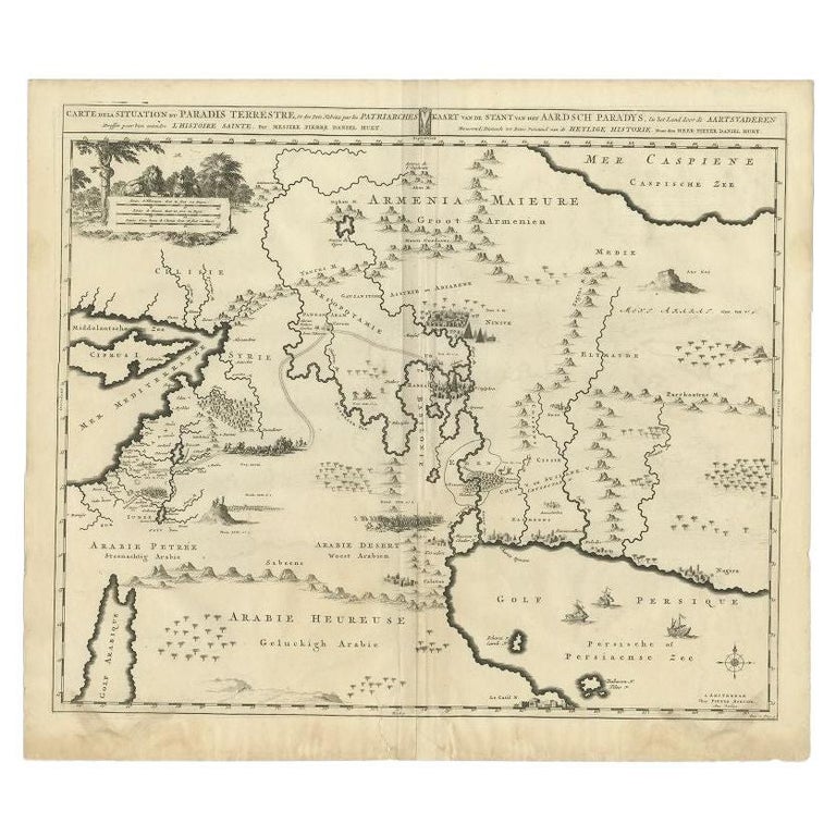 Antique Map of the Middle East by Mortier, 1700 For Sale at 1stDibs