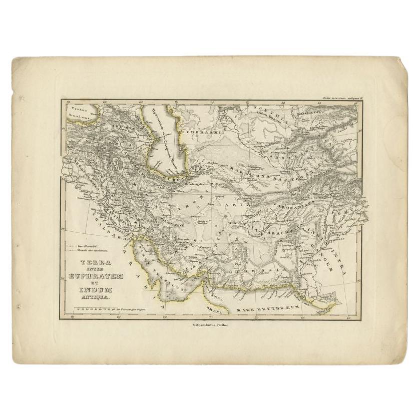 Carte ancienne du Moyen-Orient par Perthes, 1848 en vente