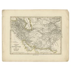 Carte ancienne du Moyen-Orient par Perthes, 1848