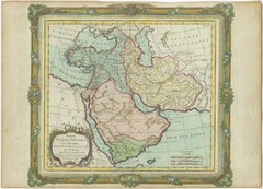 Antique Map of the Middle East with a Large Arabia, 1799