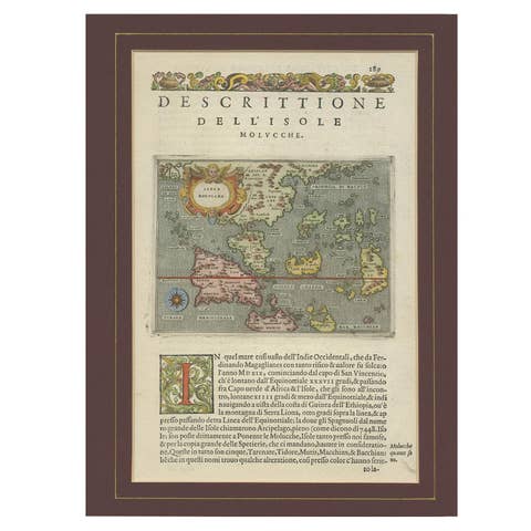 Antique Map of the Moluccas by Porcacchi, circa 1620