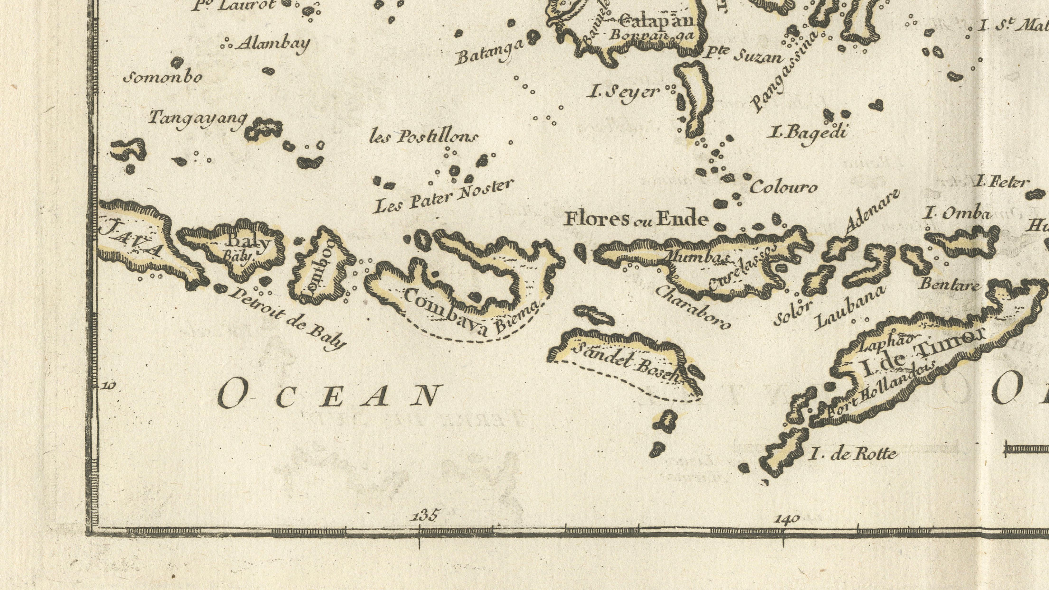 Antique Map of the Moluccas & Celebes, Le Rouge, French Engraving c.1750