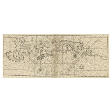 Antique Map of the Moluccas or the Famed Spice Islands of Indonesia, 1724