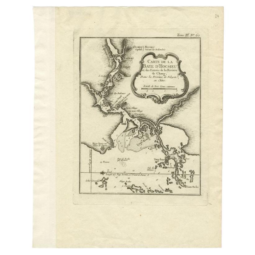 Antike Karte des Mouth of the Chiang River von Bellin, 1764
