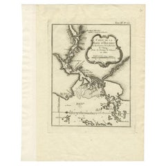 Antique Map of the Mouth of the Chiang River by Bellin, 1764