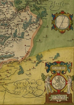 Antique Map of the Namen or Namur Region in Wallonia, Belgium