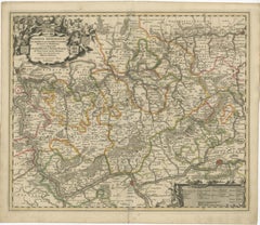 Antique Map of the Nassau Region in Western Germany, ca.1720